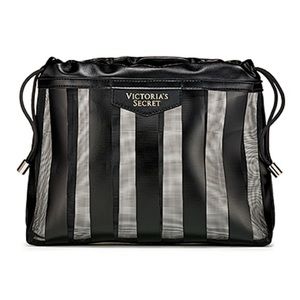 Victoria's Secret Legacy Stripe Makeup Beauty Bag
